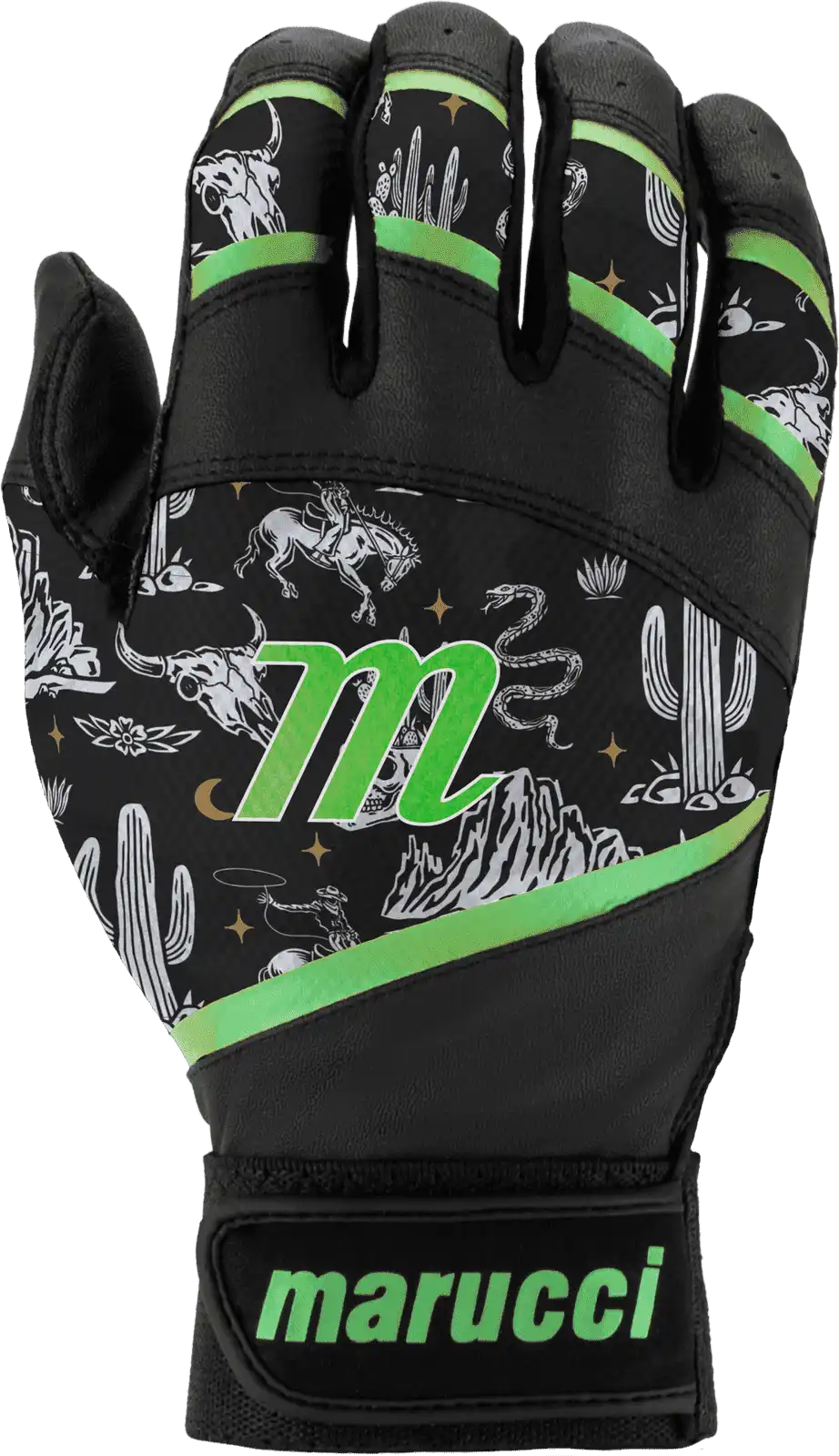 Marucci Foxtrot Tee Ball Batting Gloves - Black Neon Green