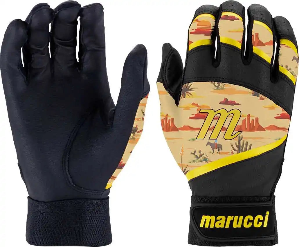 Marucci Foxtrot Tee Ball Batting Gloves - Black Yellow