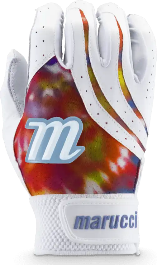 Marucci Iris Fastpitch Batting Glove - Red Blue