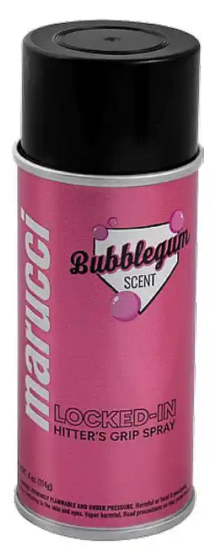 Marucci Locked-in Hitter’s Grip Spray (4 Oz) - Bubble Gum - Hubble