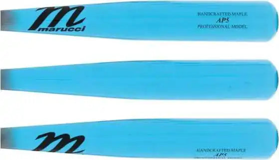 Marucci Pro Ap5 Maple Wood Bat Mve4ap5-fl/bb - Flame Fade Baby Blue