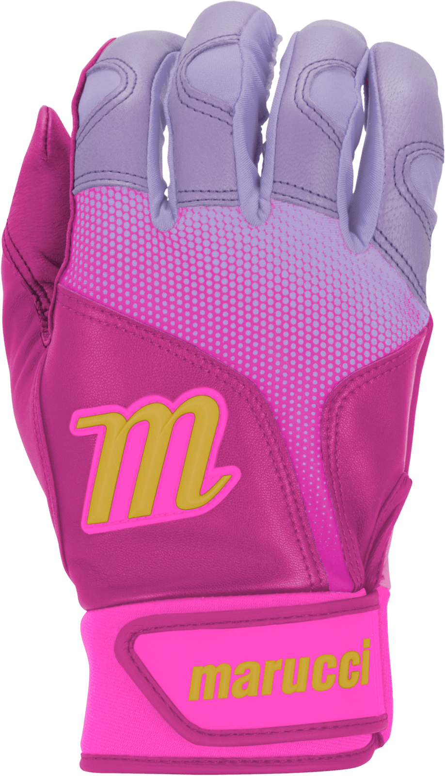Marucci Pwr Fade Adult Batting Gloves - Pink Light Purple