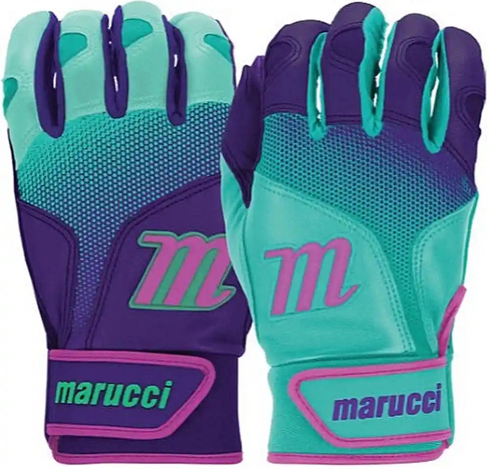 Marucci Pwr Fade Adult Batting Gloves - Purple Mint