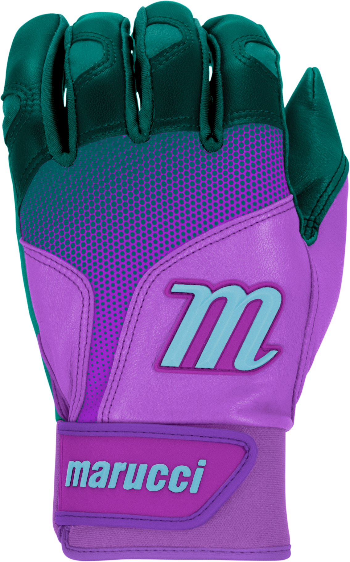 Marucci Pwr Fade Adult Batting Gloves - Teal Purple
