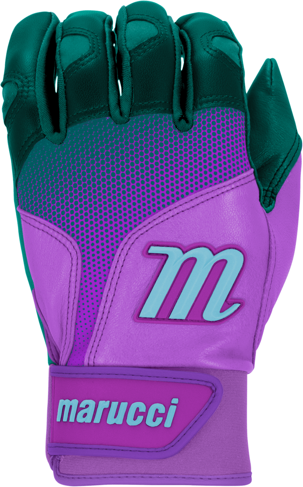 Marucci Pwr Fade Adult Batting Gloves - Teal Purple