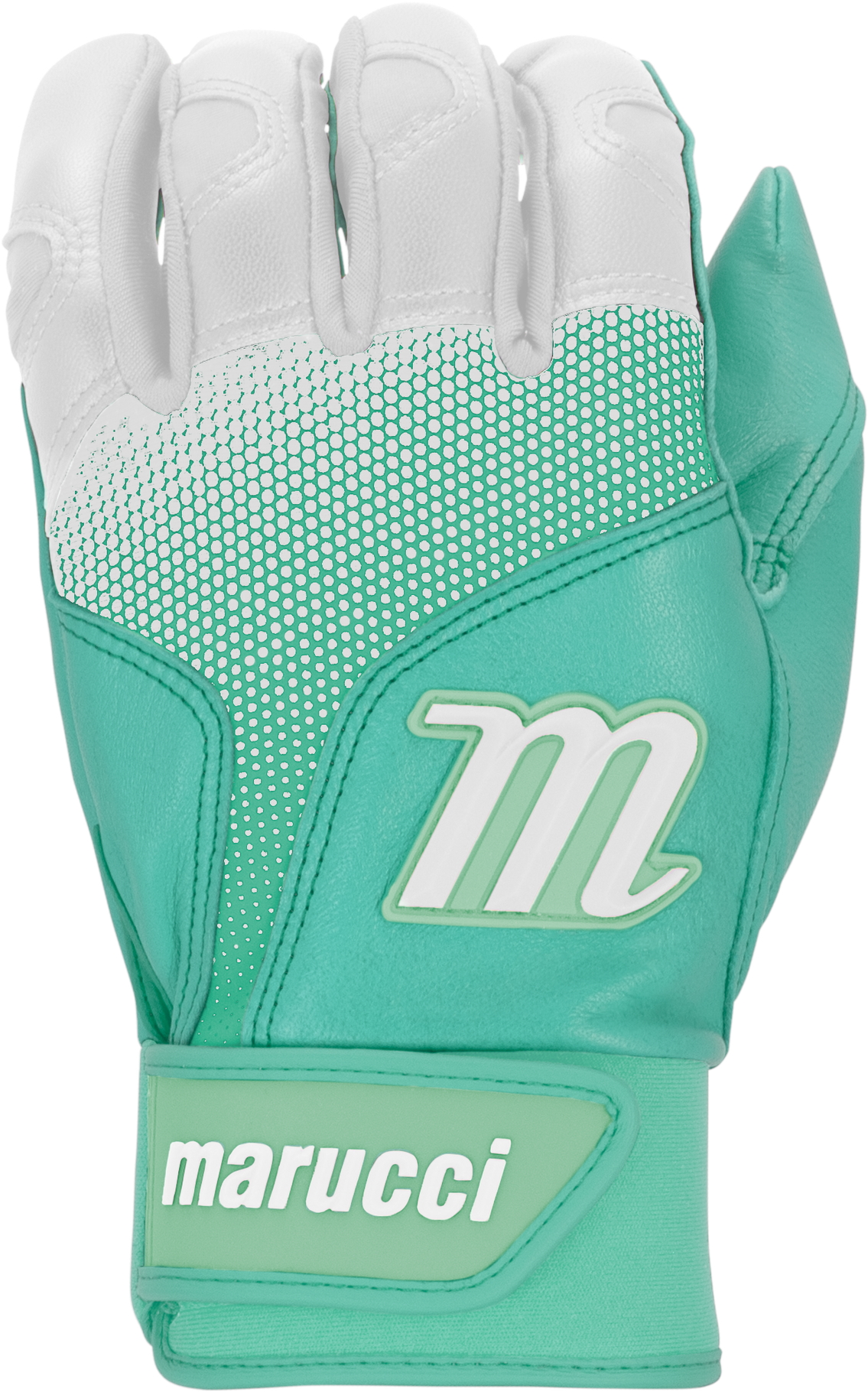 Marucci Pwr Fade Adult Batting Gloves - White Mint