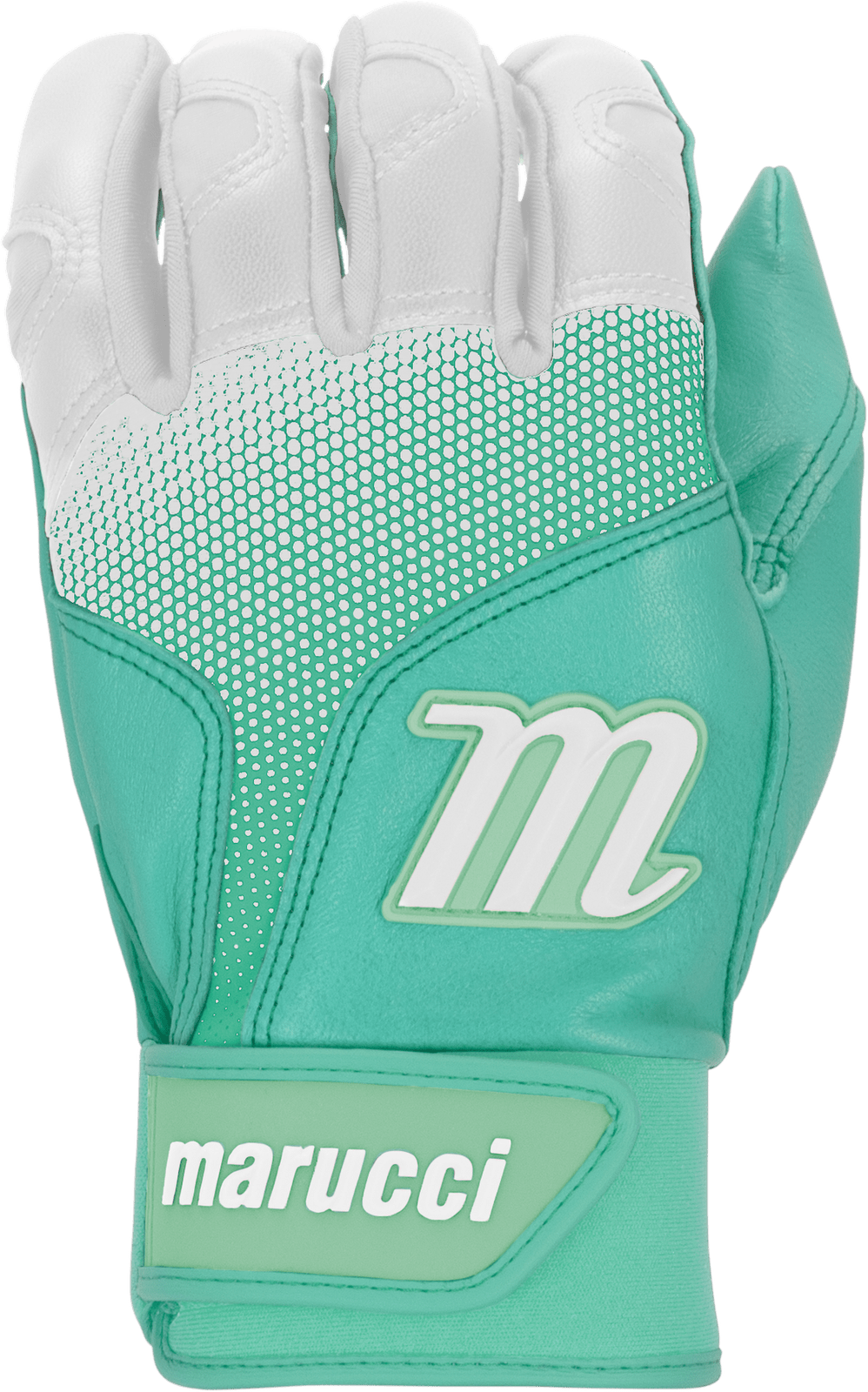 Marucci Pwr Fade Adult Batting Gloves - White Mint