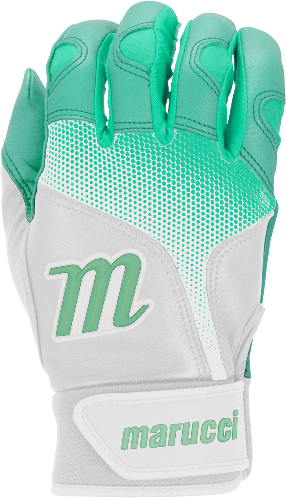 Marucci Pwr Fade Adult Batting Gloves - White Mint