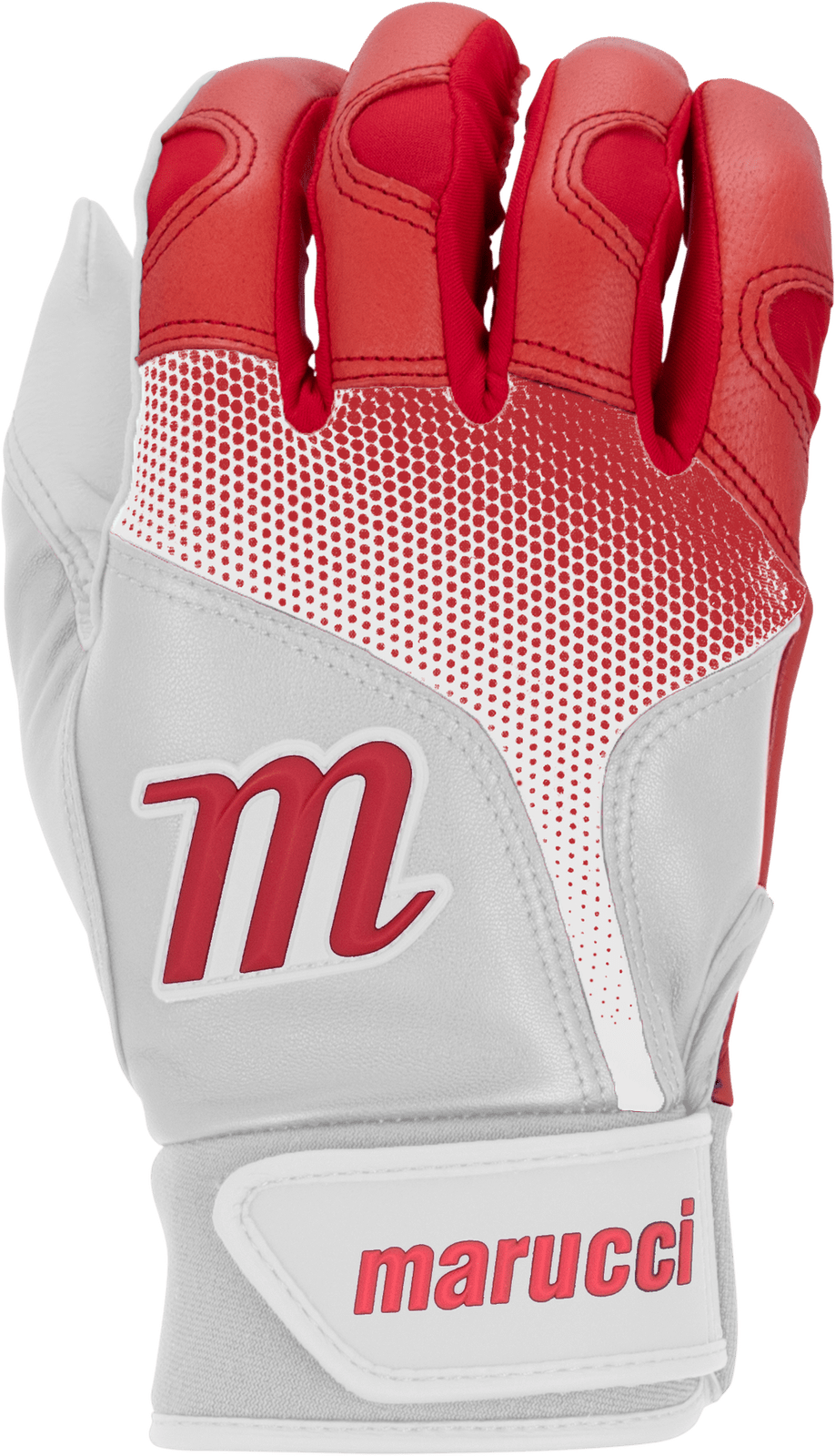 Marucci Pwr Fade Adult Batting Gloves - White Red