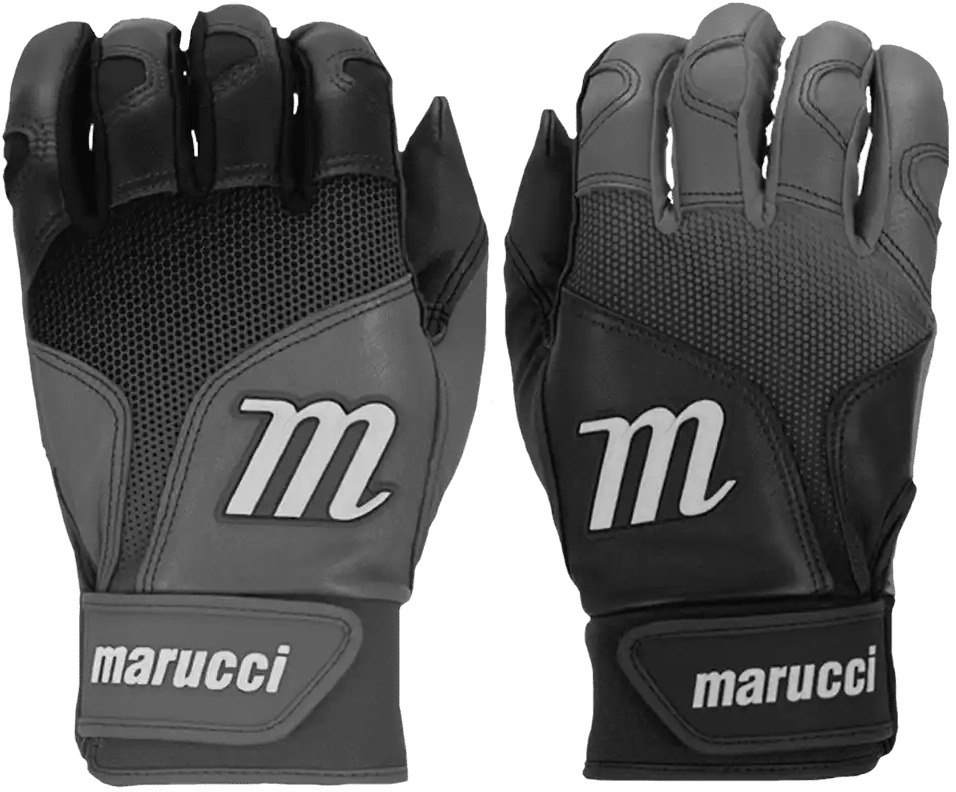 Marucci Pwr Fade Batting Gloves Youth Pair - Black Gray