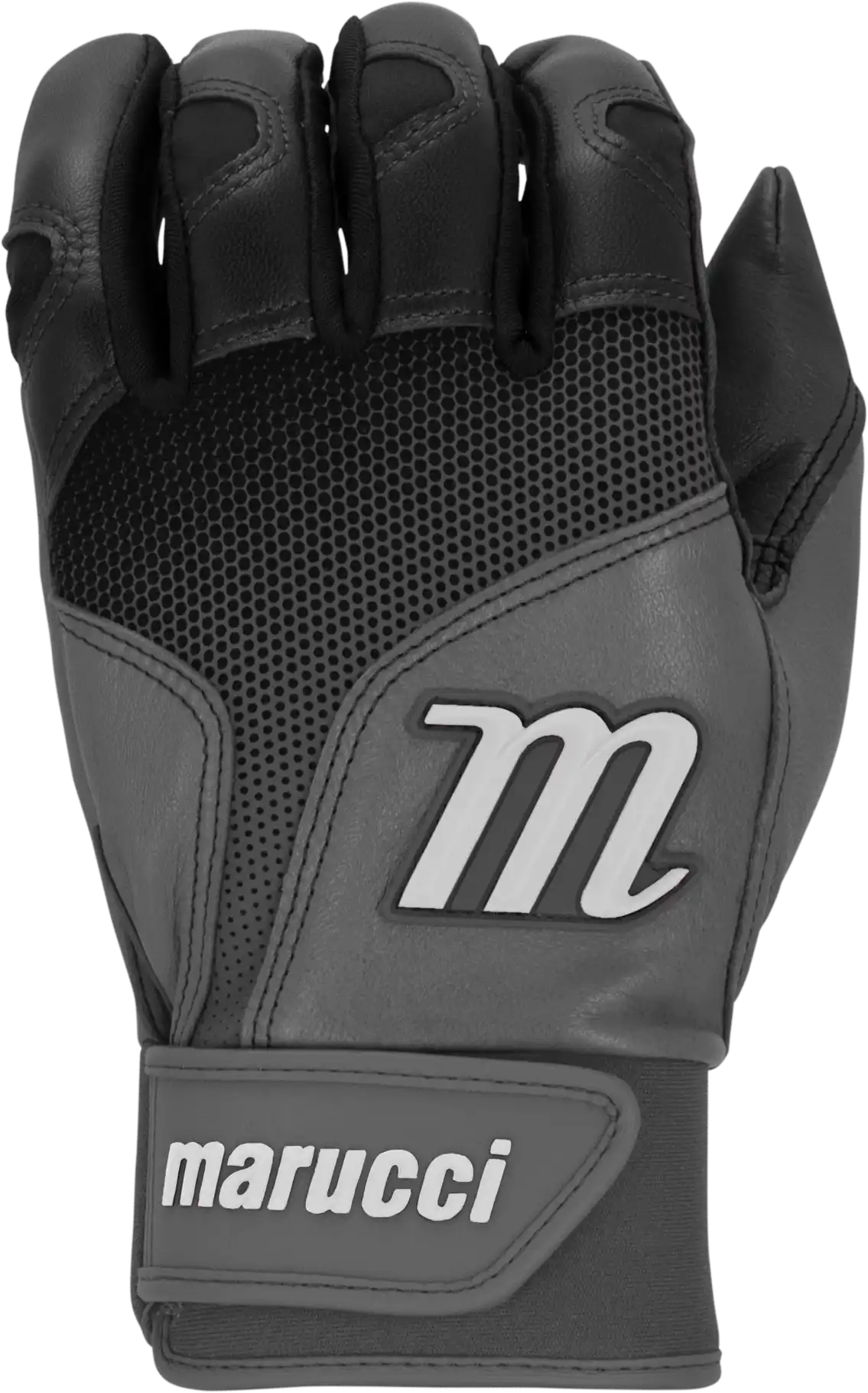 Marucci Pwr Fade Batting Gloves Youth Pair - Black Gray
