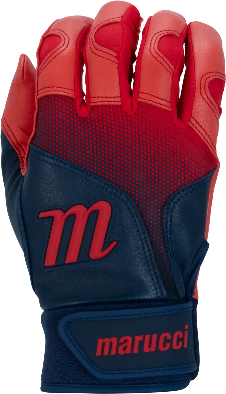 Marucci Pwr Fade Batting Gloves Youth Pair - Navy Red