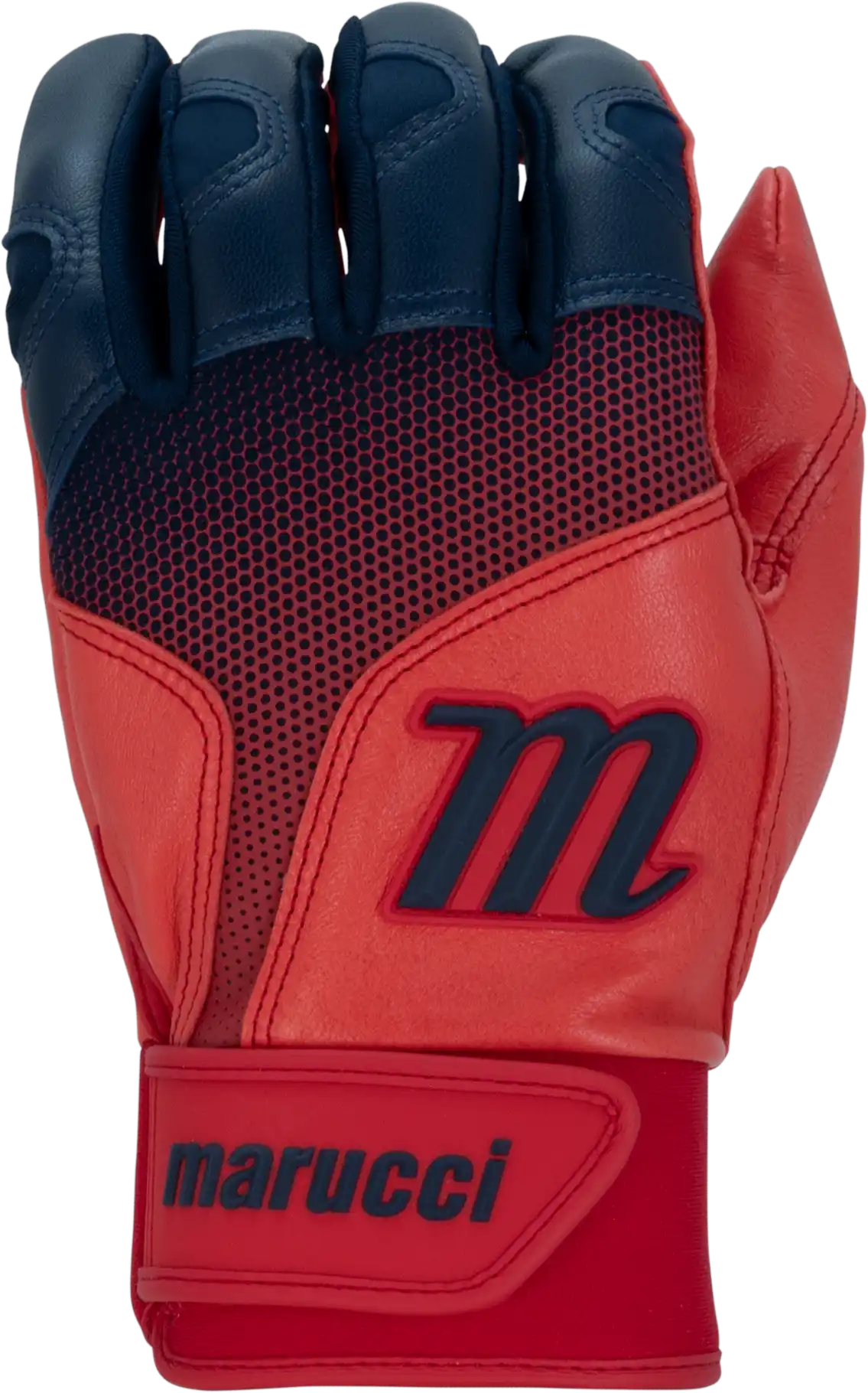 Marucci Pwr Fade Batting Gloves Youth Pair - Navy Red