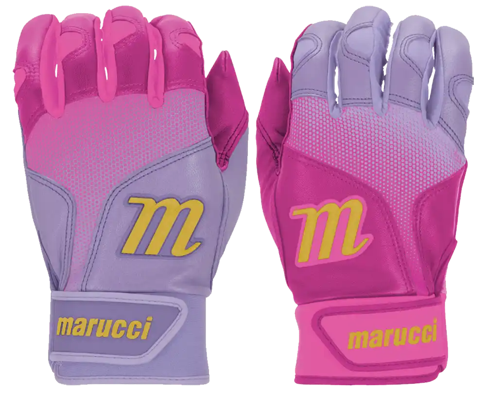 Marucci Pwr Fade Batting Gloves Youth Pair - Pink Light Purple
