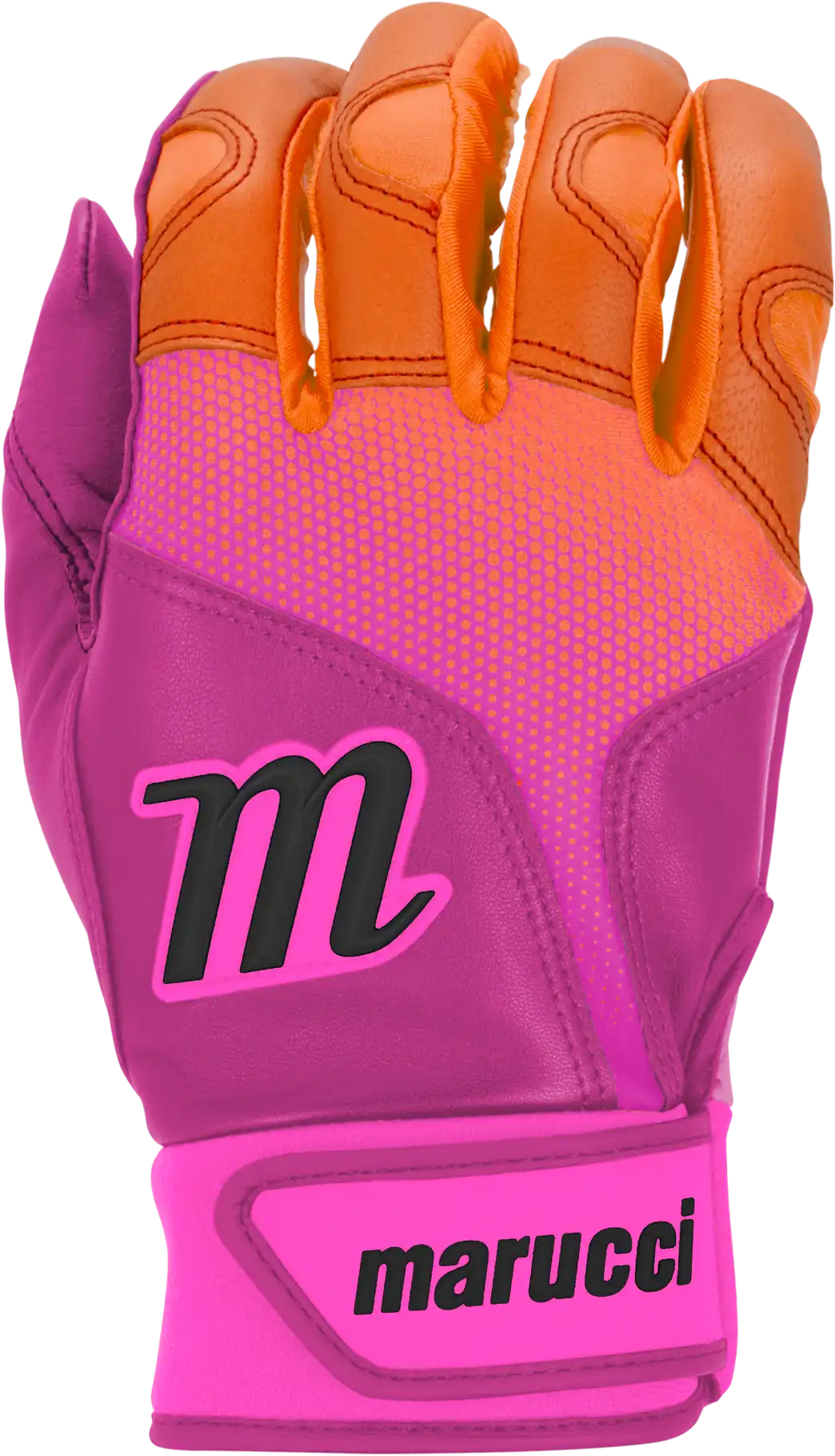 Marucci Pwr Fade Batting Gloves Youth Pair - Pink Orange