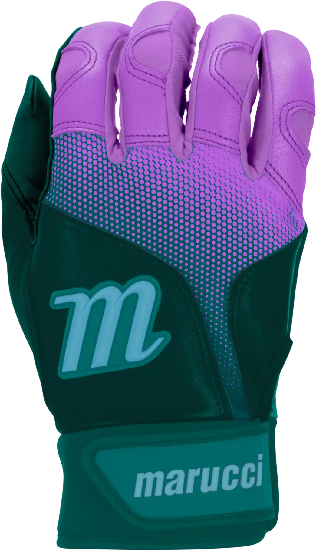 Marucci Pwr Fade Batting Gloves Youth Pair - Teal Purple