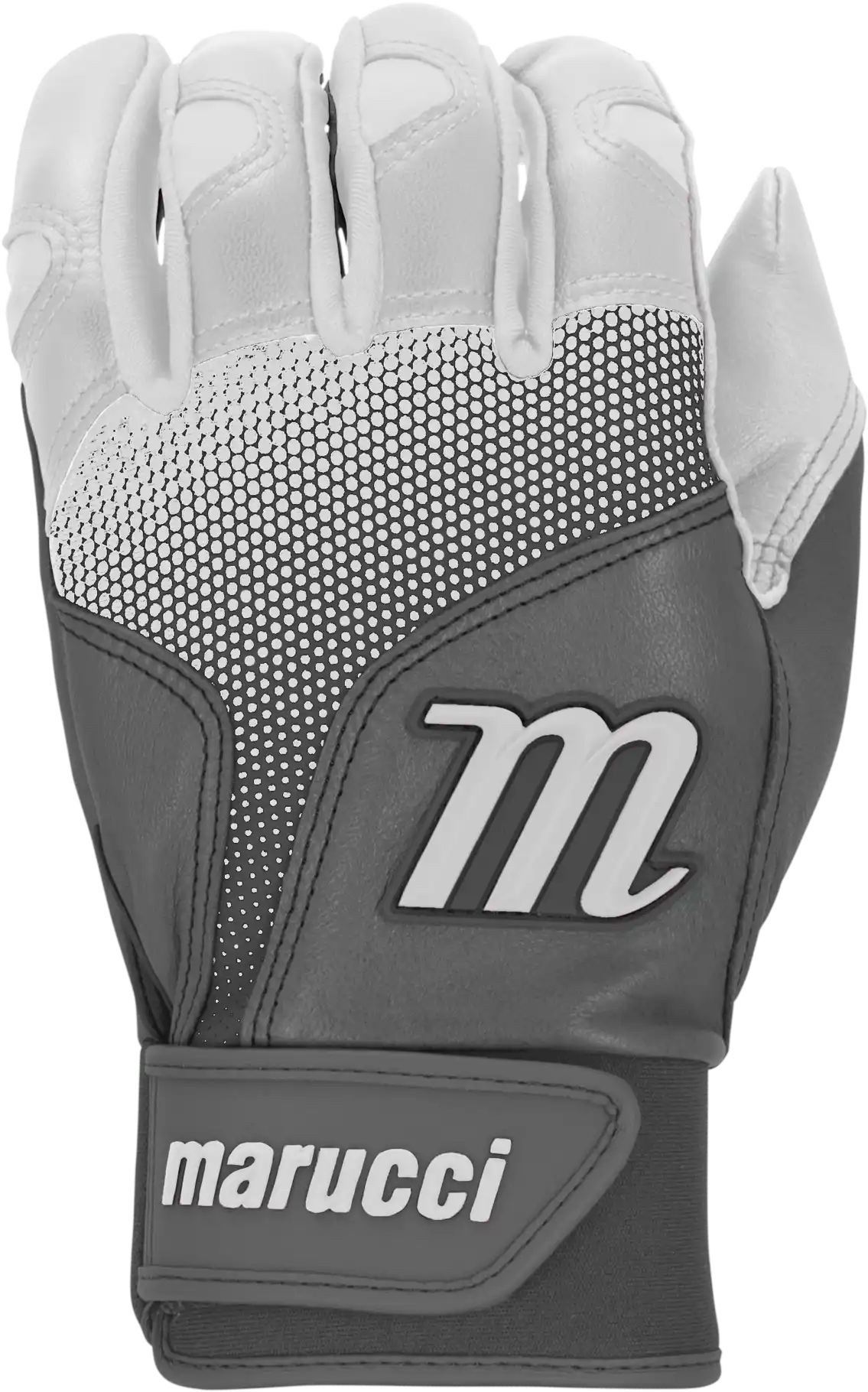 Marucci Pwr Fade Batting Gloves Youth Pair - White Gray
