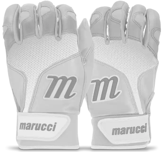 Marucci Pwr Fade Batting Gloves Youth Pair - White