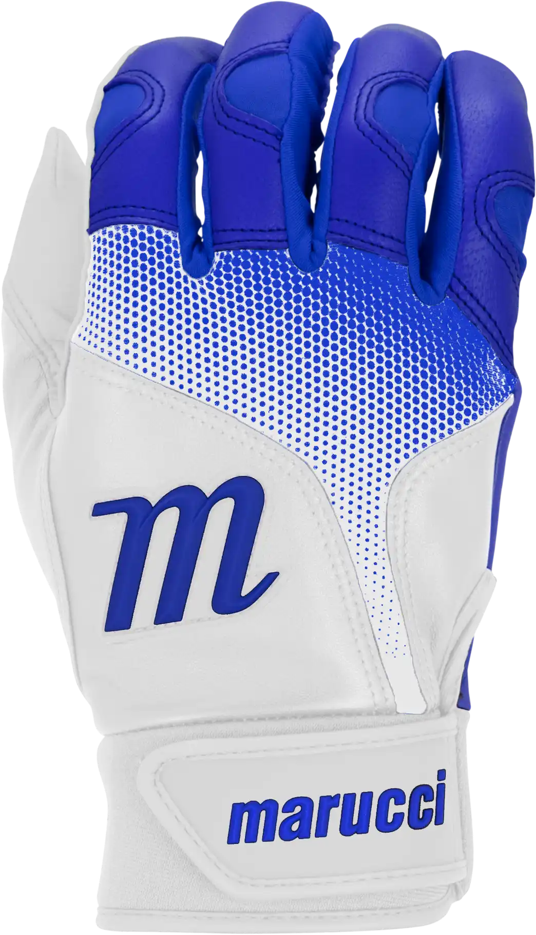 Marucci Pwr Fade Batting Gloves Youth Pair - White Royal Blue