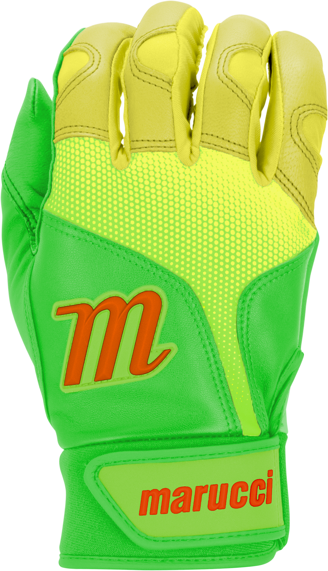 Marucci Pwr Fade Youth Batting Gloves - Lime Geen Yellow