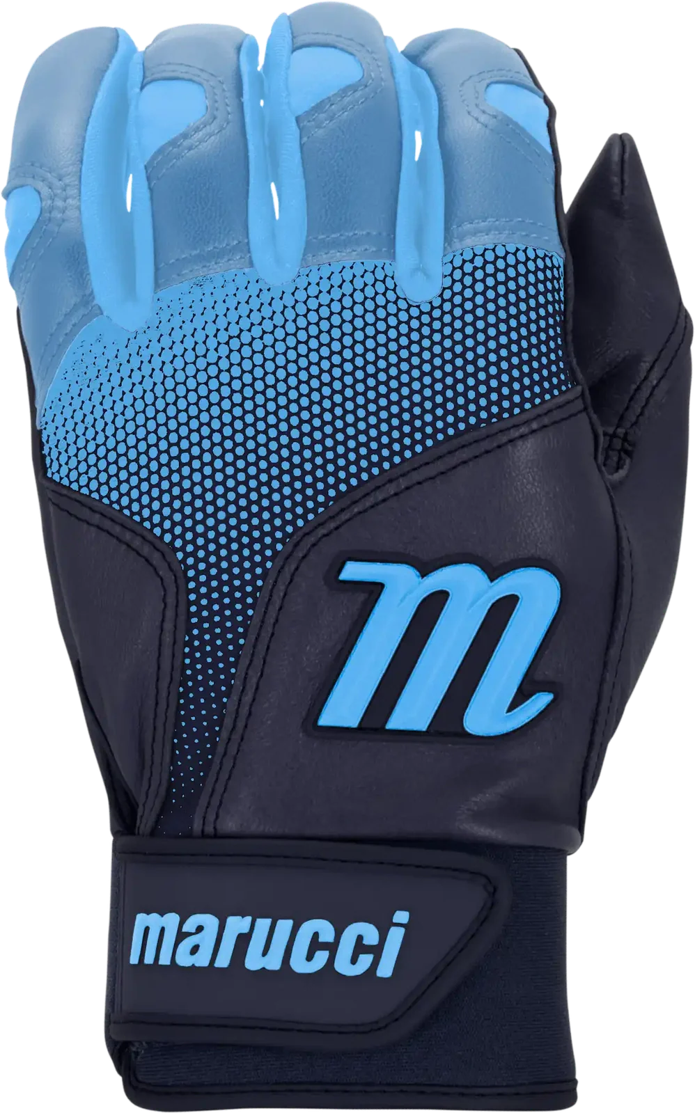 Marucci Pwr Fade Youth Batting Gloves - Navy Columbia Blue