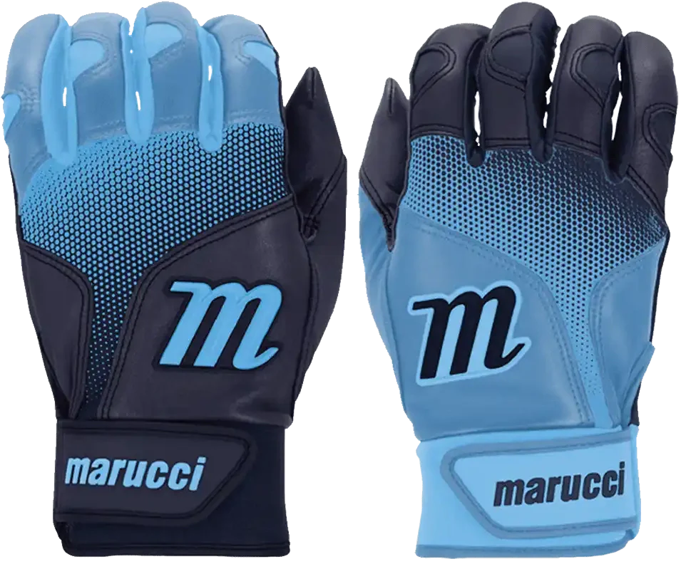 Marucci Pwr Fade Youth Batting Gloves - Navy Columbia Blue