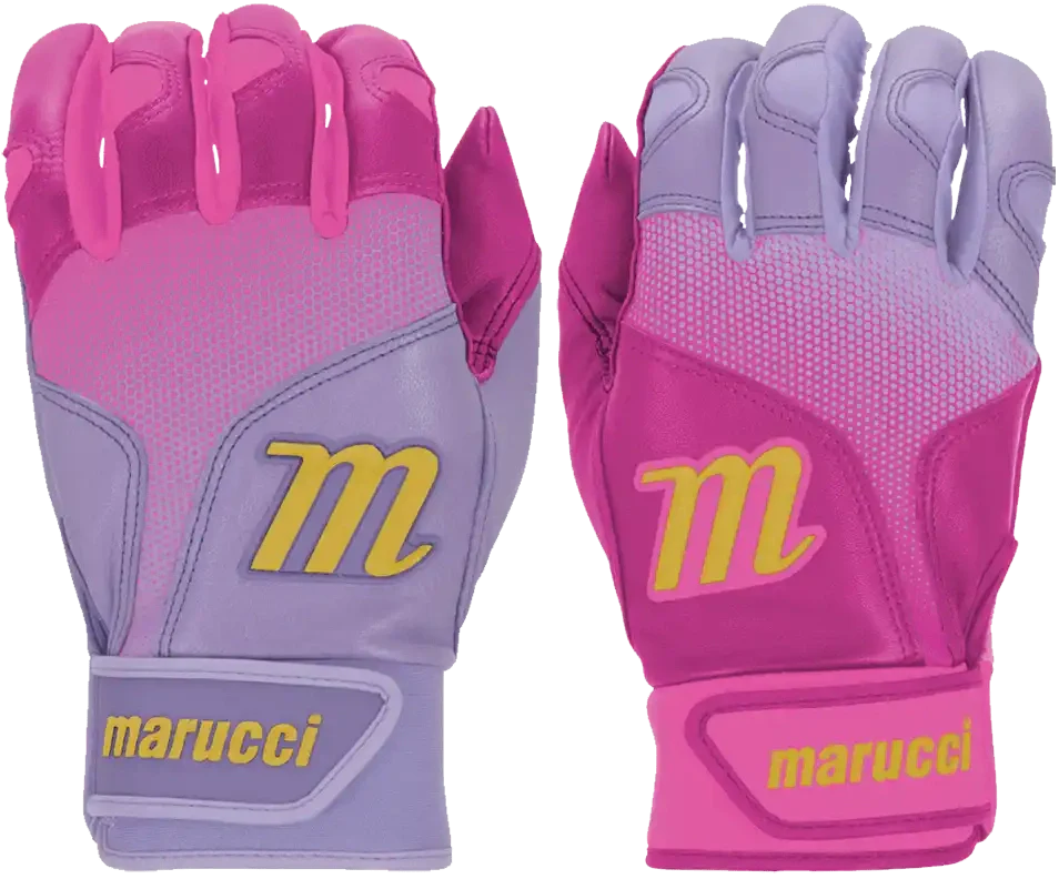 Marucci Pwr Fade Youth Batting Gloves - Pink Light Purple