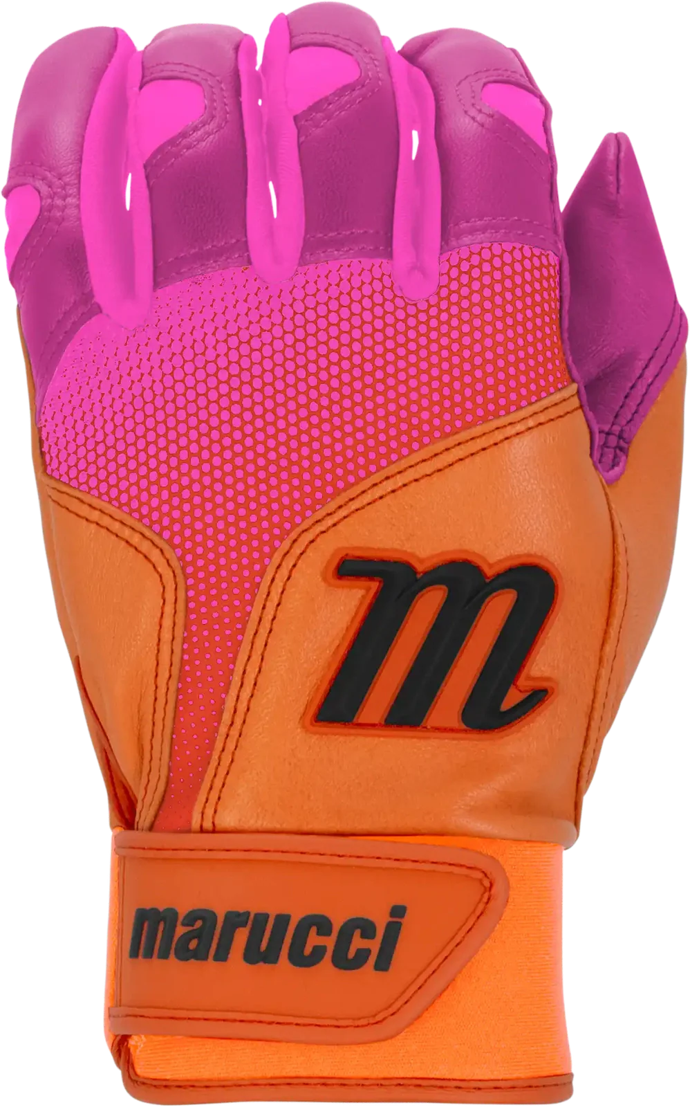 Marucci Pwr Fade Youth Batting Gloves - Pink Orange
