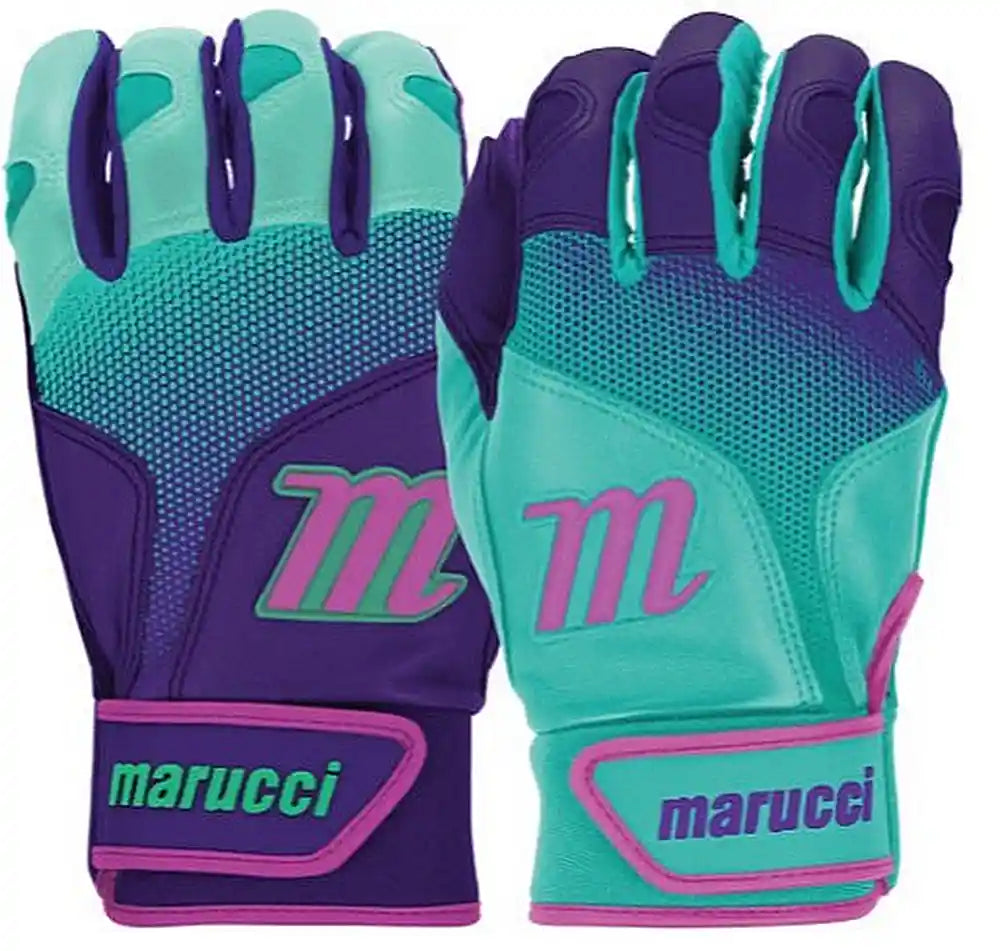 Marucci Pwr Fade Youth Batting Gloves - Purple Mint