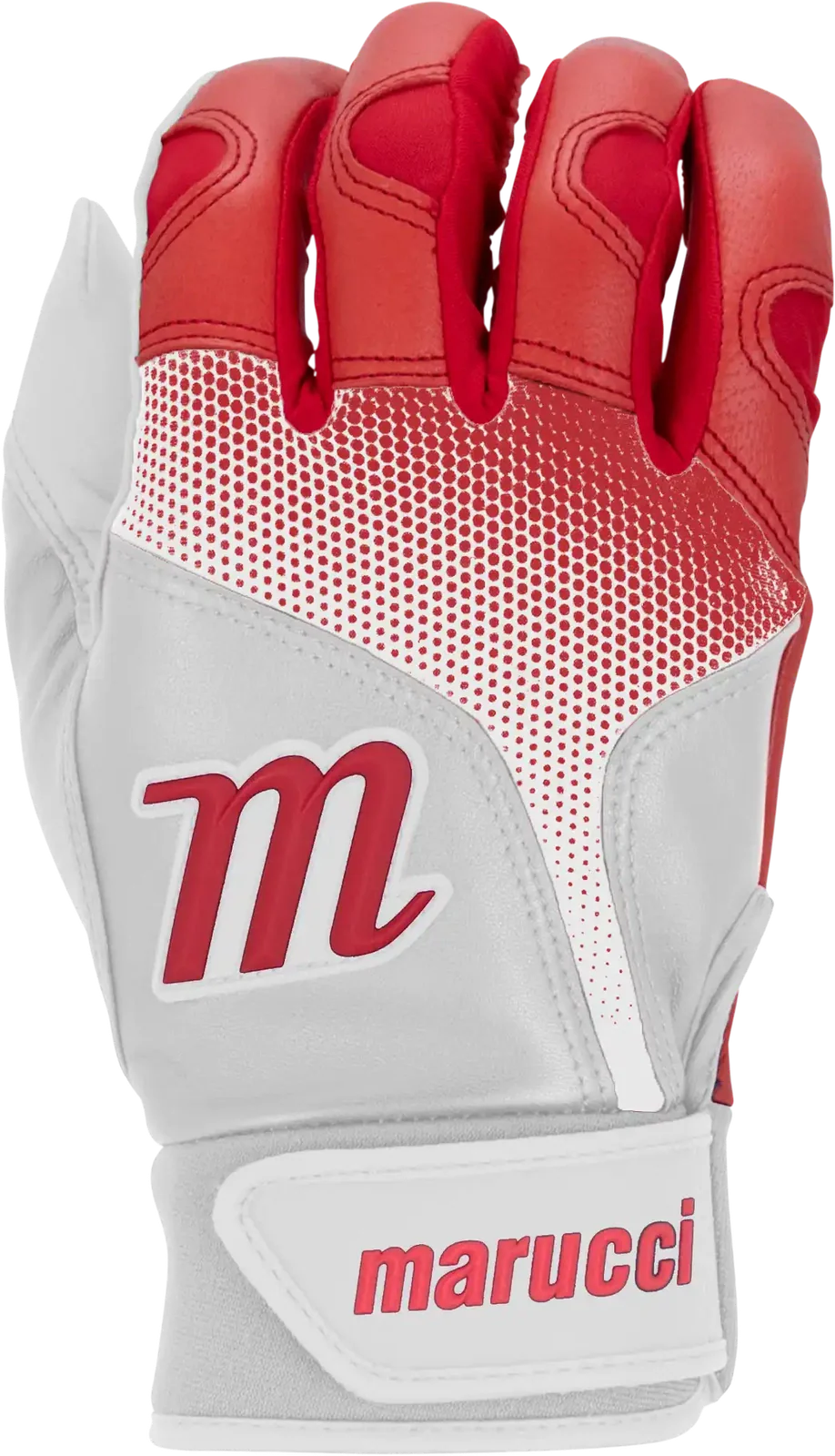 Marucci Pwr Fade Youth Batting Gloves - White Red