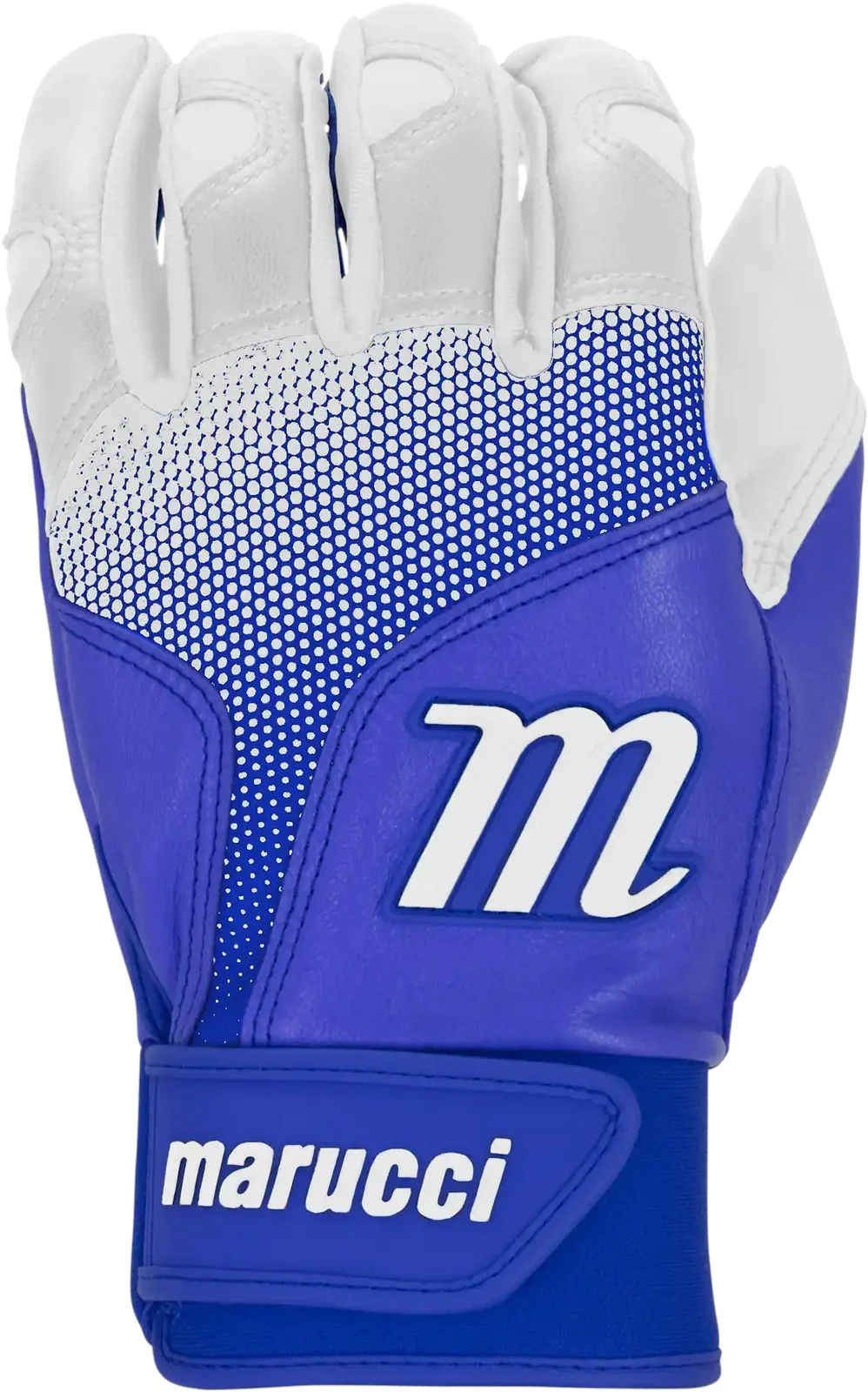 Marucci Pwr Fade Youth Batting Gloves - White Royal Blue