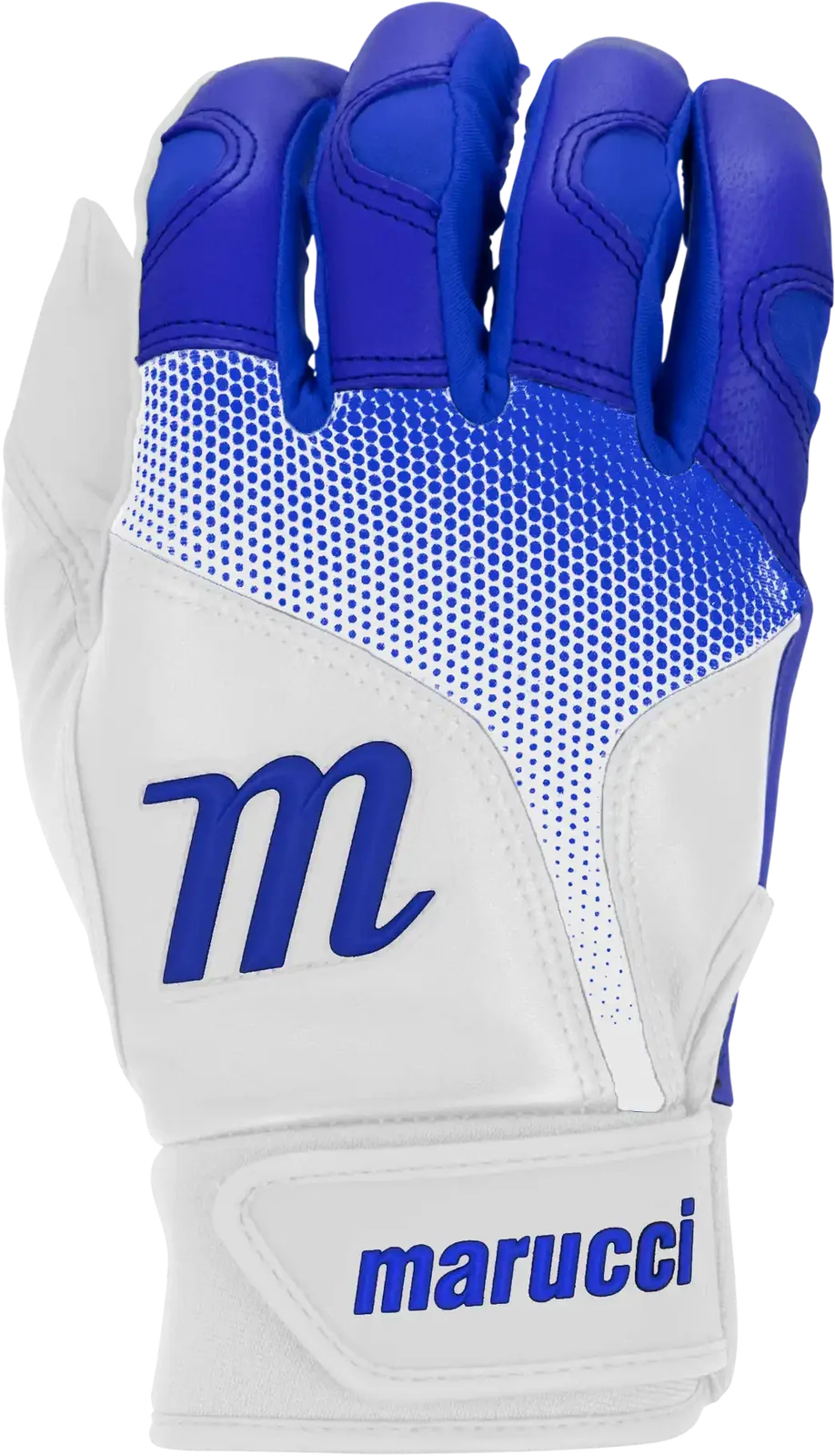 Marucci Pwr Fade Youth Batting Gloves - White Royal Blue