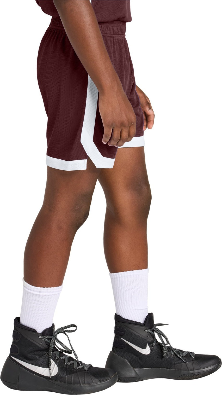 Mar/White Sport-Tek Youth Rival Basketball 5" Short YST901