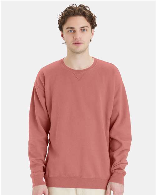 Mauve Garment-Dyed Crewneck Sweatshirt - GDH400