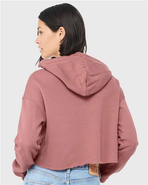 Mauve Women&#39;s Crop Fleece Hoodie - 7502