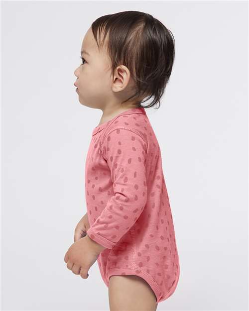 Mauvelous Spot Infant Fine Jersey Long Sleeve Bodysuit - 4421