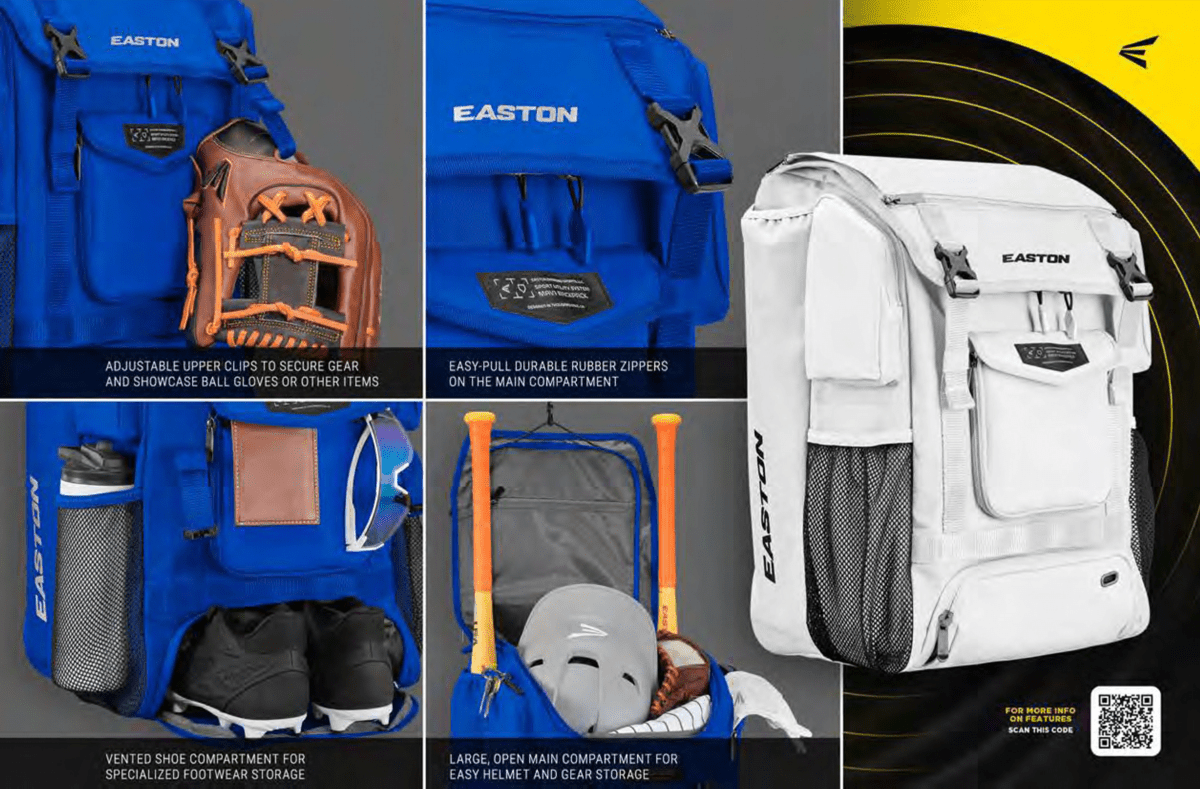 Easton MAV1 Backpack MAV1BP - Black - HIT a Double - 1