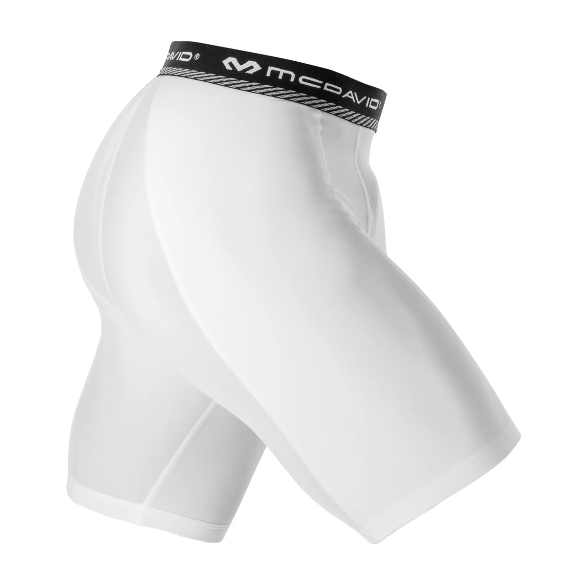 Mcdavid Md21300 Md Double Compression Short W/cup Pocket Wt - White / s