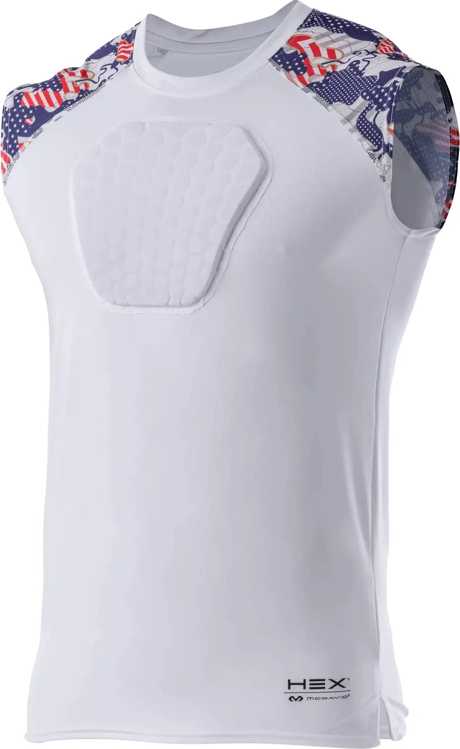 Mcdavid Md7610 Hex Sternum Shirt Black - Flag Camo - Camo / Xs
