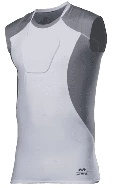 Mcdavid Md7610 Hex Sternum Shirt Youth - White Gray