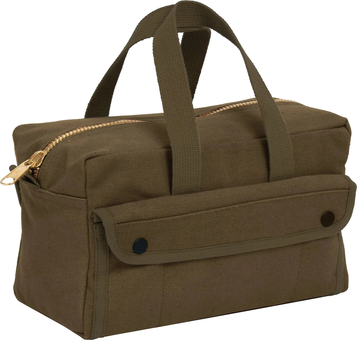 Mechanics Tool Bag with Brass Zipper - Olive Drab