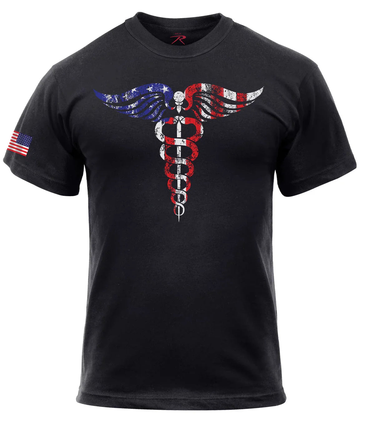 Medical Symbol (caduceus) T-shirt - Black - m