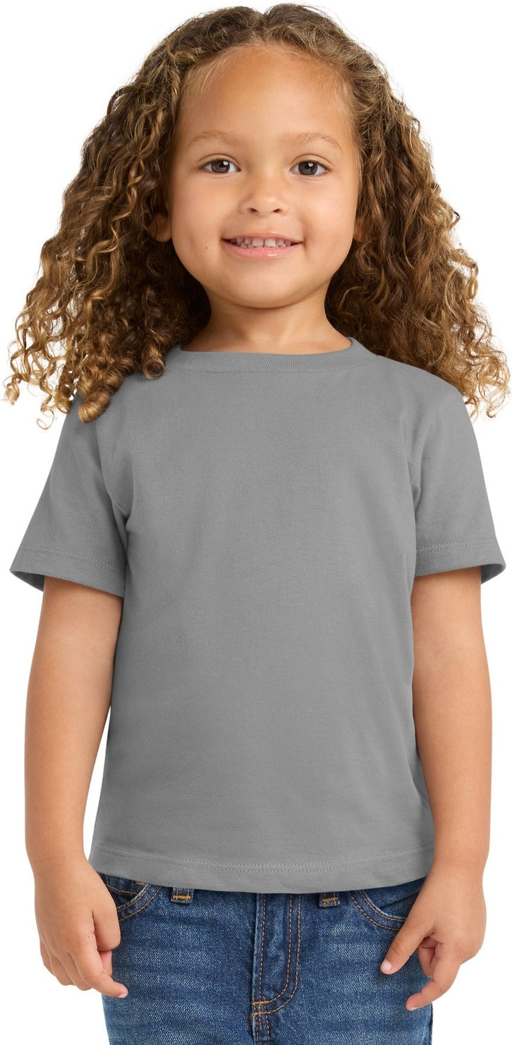 Medium Grey Port & Co Toddler Fan Favorite Tee. PC450TD