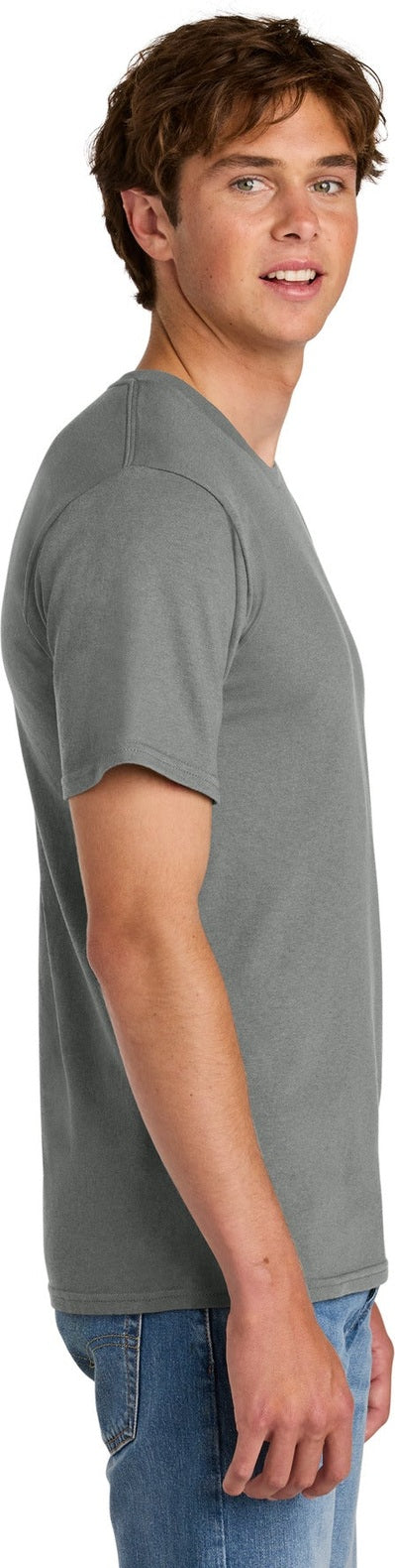 MediumGrey Port & Co Easy Cotton Tee PC43