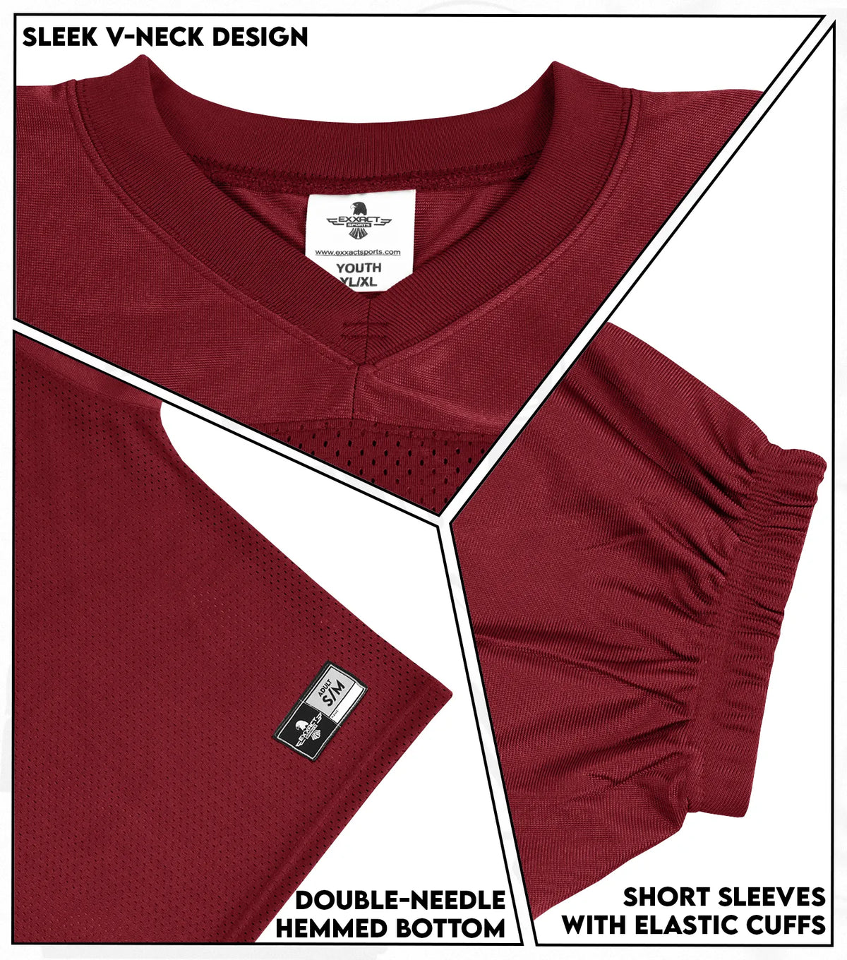 Men’s Adult Football Practice Jersey (maroon)