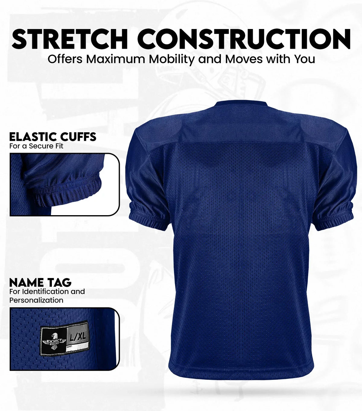 Men’s Adult Football Practice Jersey (navy)