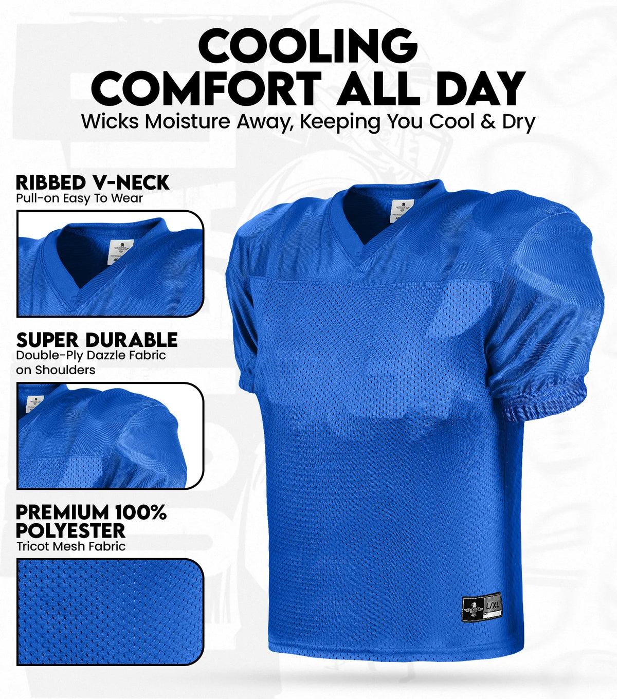 Men’s Adult Football Practice Jersey (royal Blue)