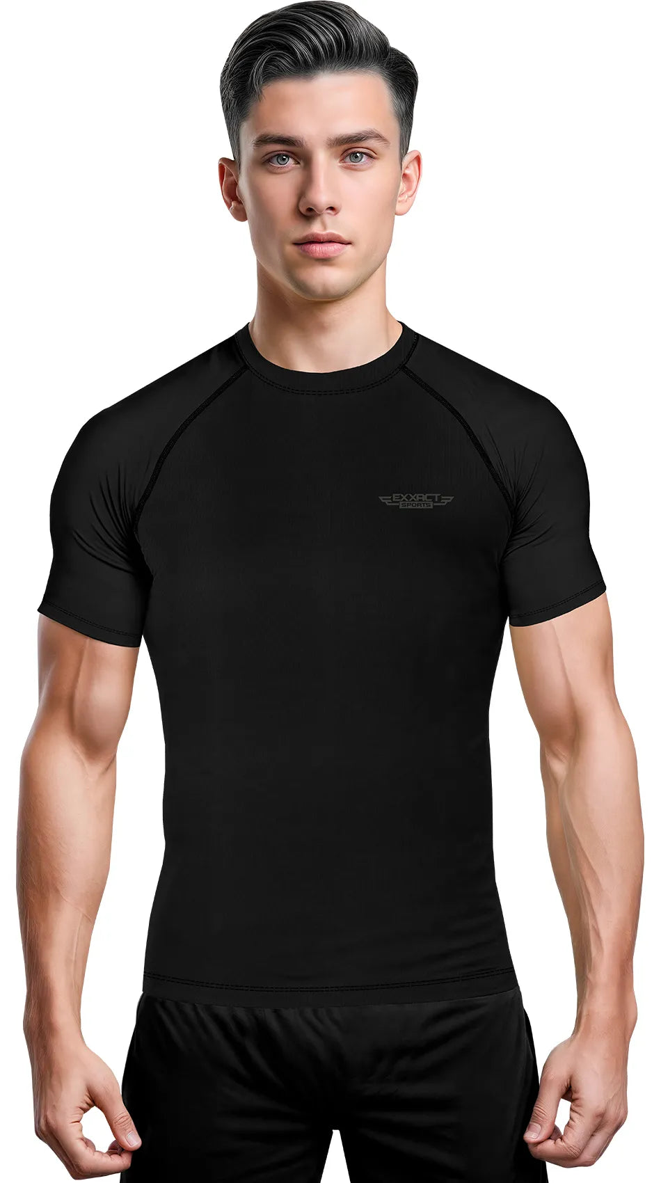 Men’s Black Bjj Rash Guard Short Sleeve
