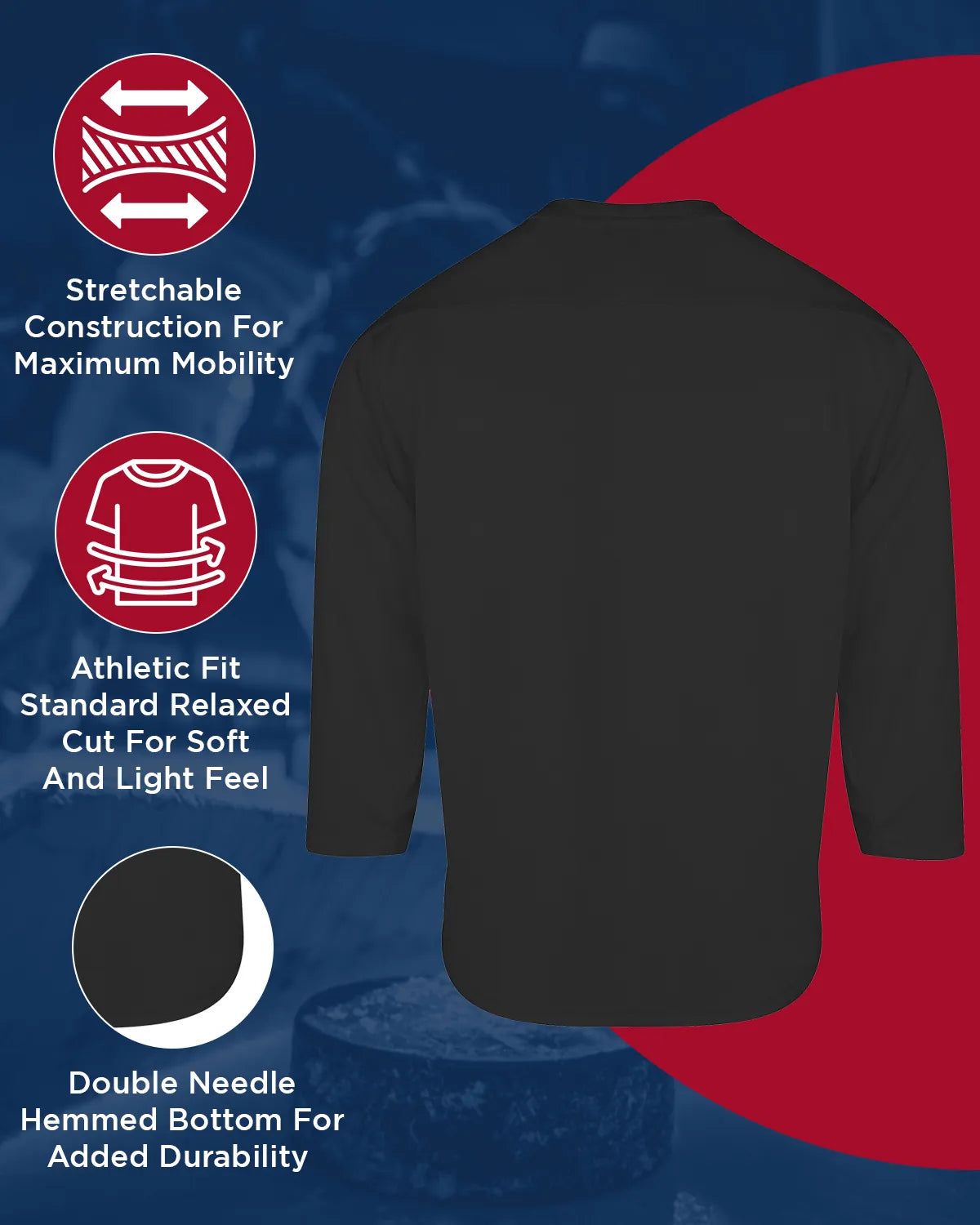Men’s Black Hockey Practice Jerseys (adult)