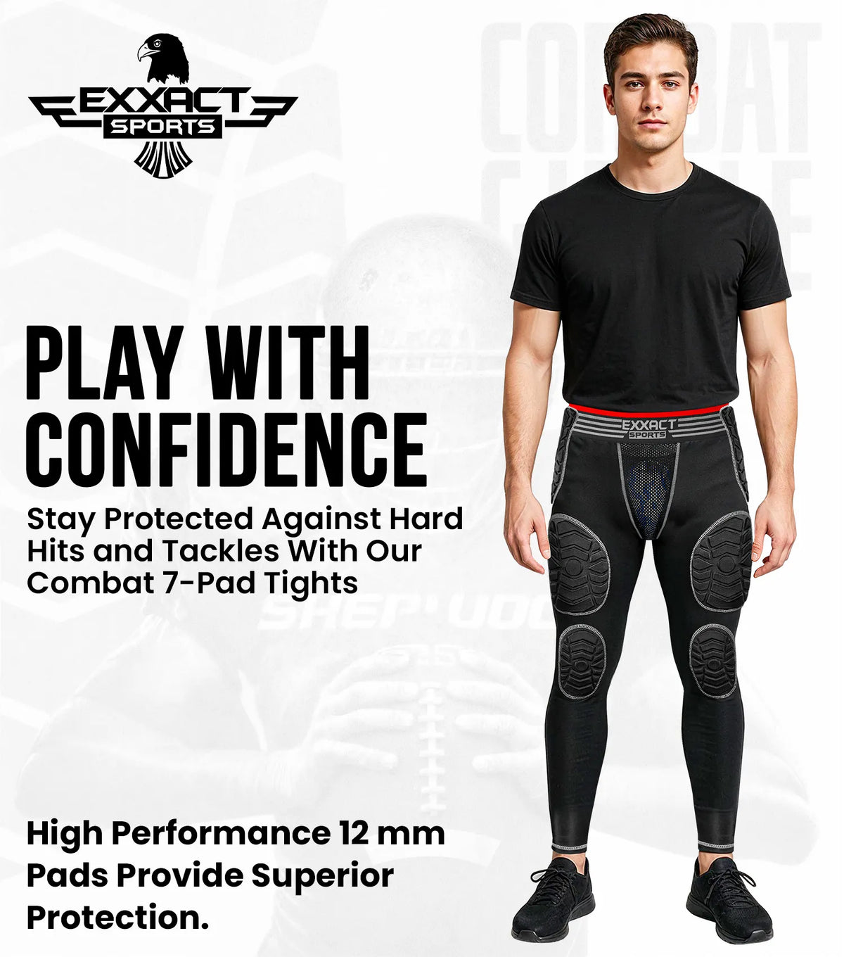 Men’s Combat 7-pads Compression Pant (black)